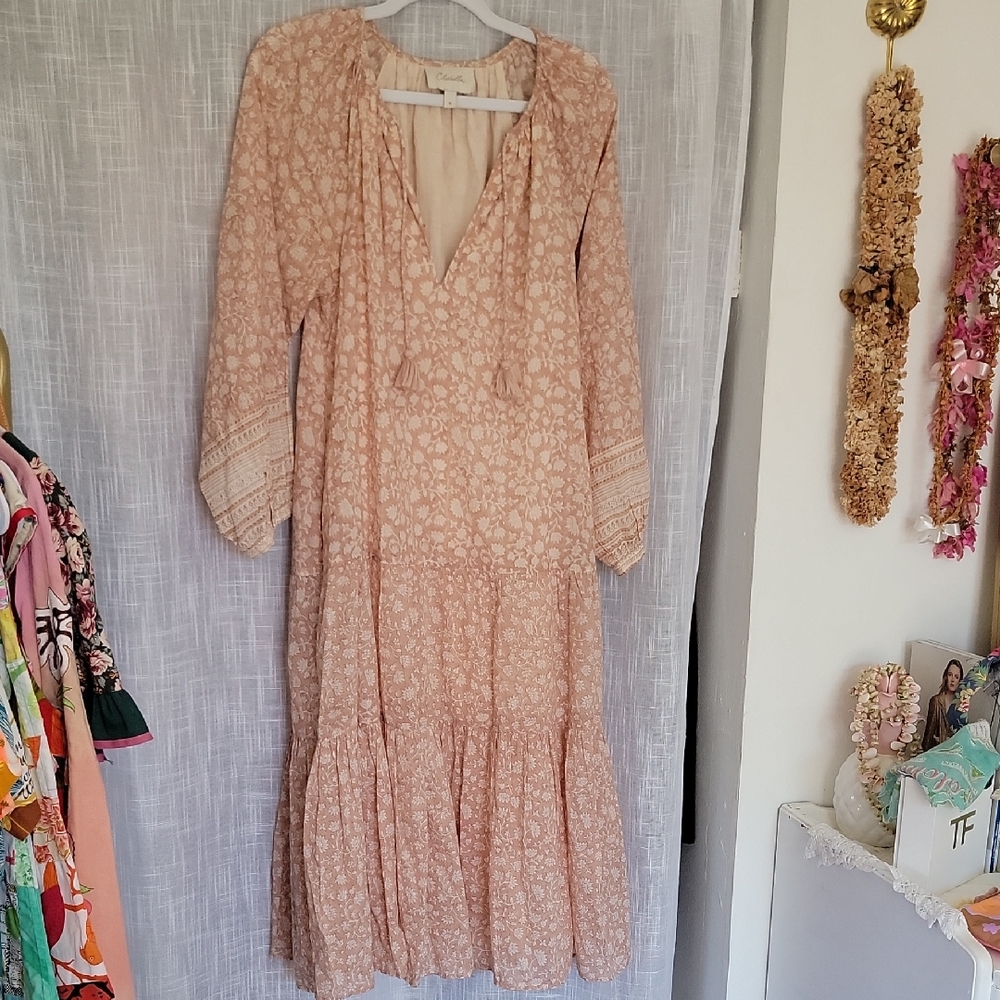 Cleobella Blush Floral Long Sleeve Dress